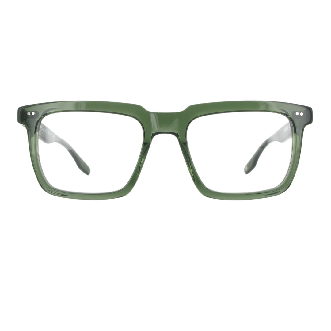 Funk Food Brille aus Acetat mit dickem rechteckigen Gestell, Modell Balish in grün.