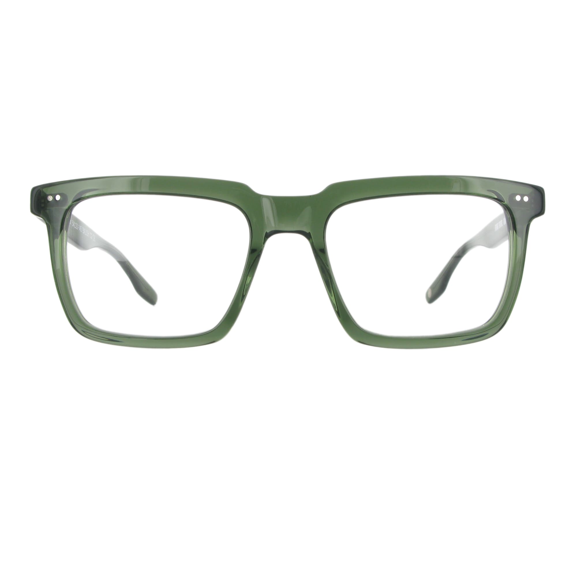 Funk Food Brille aus Acetat mit dickem rechteckigen Gestell, Modell Balish in grün.