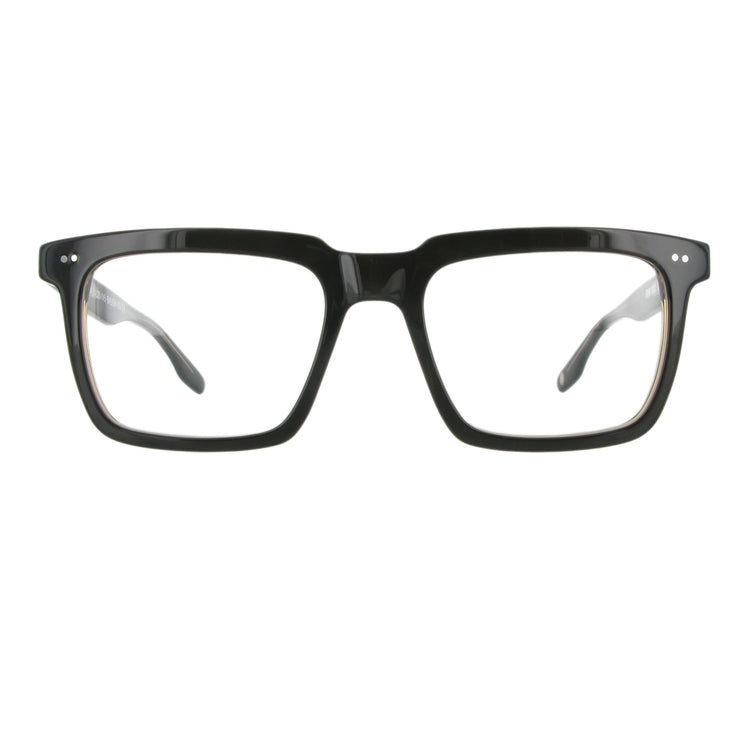 Brille aus Acetat mit dickem rechteckigen Gestell, Modell Balish in braun.