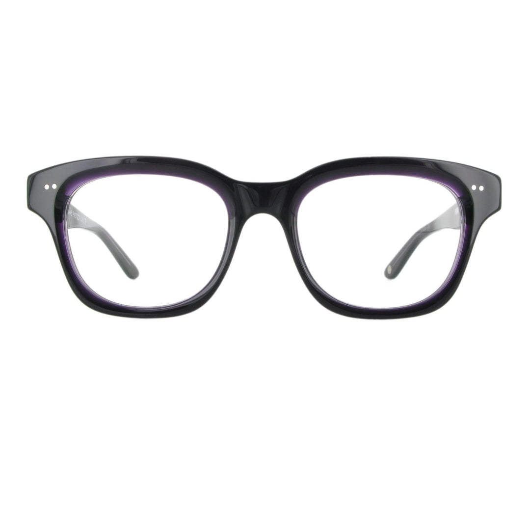 Funk Food Unisex Brille aus Acetat mit besonderer Fase in der Farbe Black Purple.