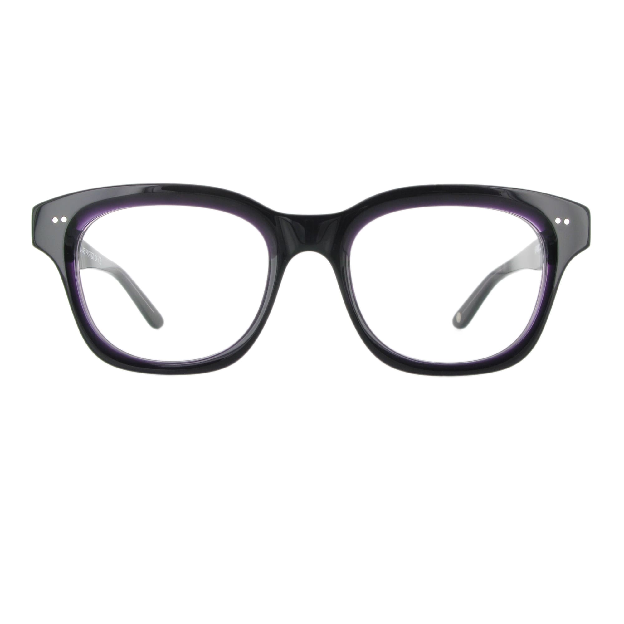 Funk Food Unisex Brille aus Acetat mit besonderer Fase in der Farbe Black Purple.