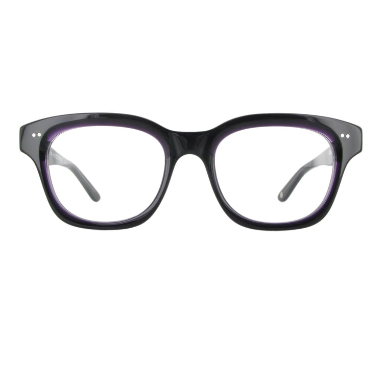 Funk Food Unisex Brille aus Acetat mit besonderer Fase in der Farbe Black Purple.