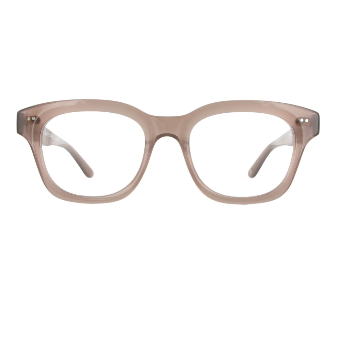 Funk Food Unisex Brille aus Acetat mit besonderer Fase in der Farbe Dusky Pink.