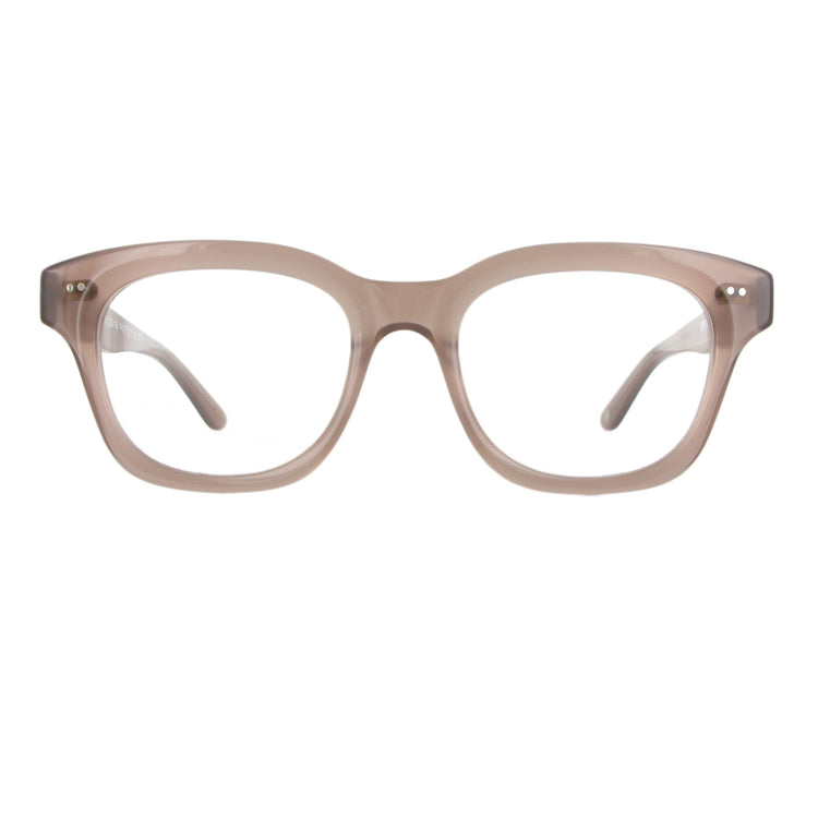 Funk Food Unisex Brille aus Acetat mit besonderer Fase in der Farbe Dusky Pink.