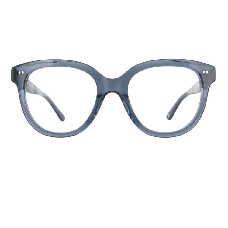 Blaue Acetatbrille aus der Funk Food Kollektion in harmonischer Butterfly Form.