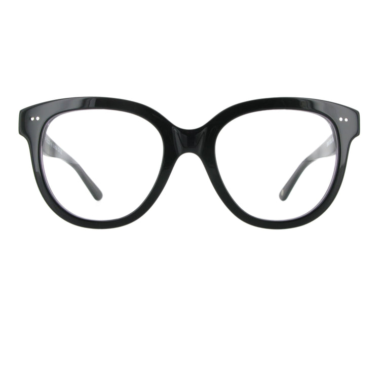 Funk Food Acetatbrille, Modell Samsa in harmonischer Butterfly Form, Farbe Black Purple.