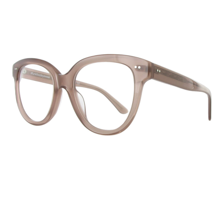 Acetatbrille aus der Funk Food Kollektion in harmonischer Butterfly Form, Farbe Dusky Pink.